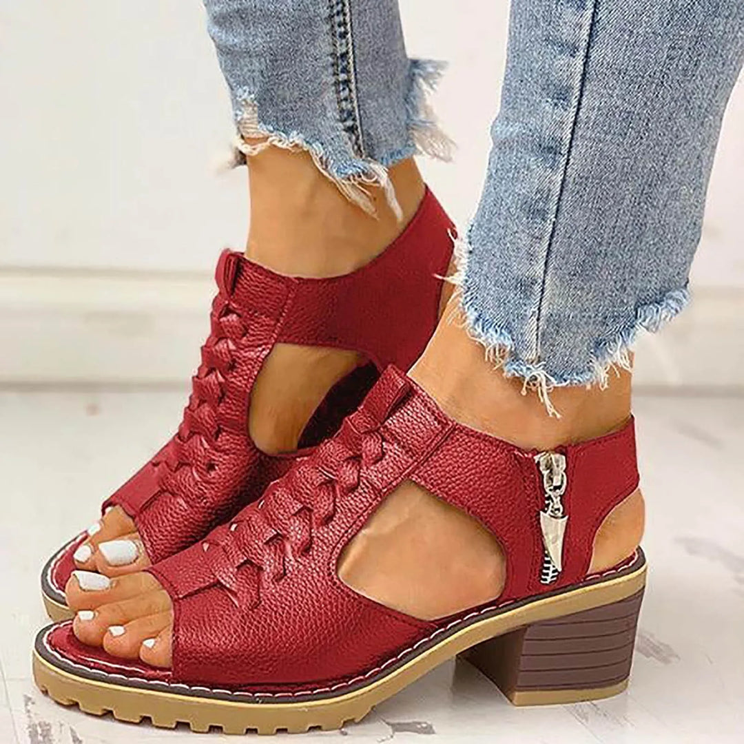 Noemi | Vintage Double-Strap Leather Sandals