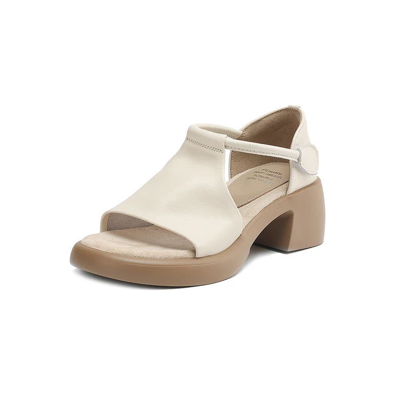 Lucetta | Vintage Cross-Strap Leather Sandals