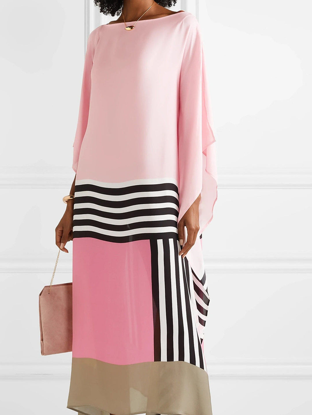 Iria | Elegant Caftan with Geometric Print