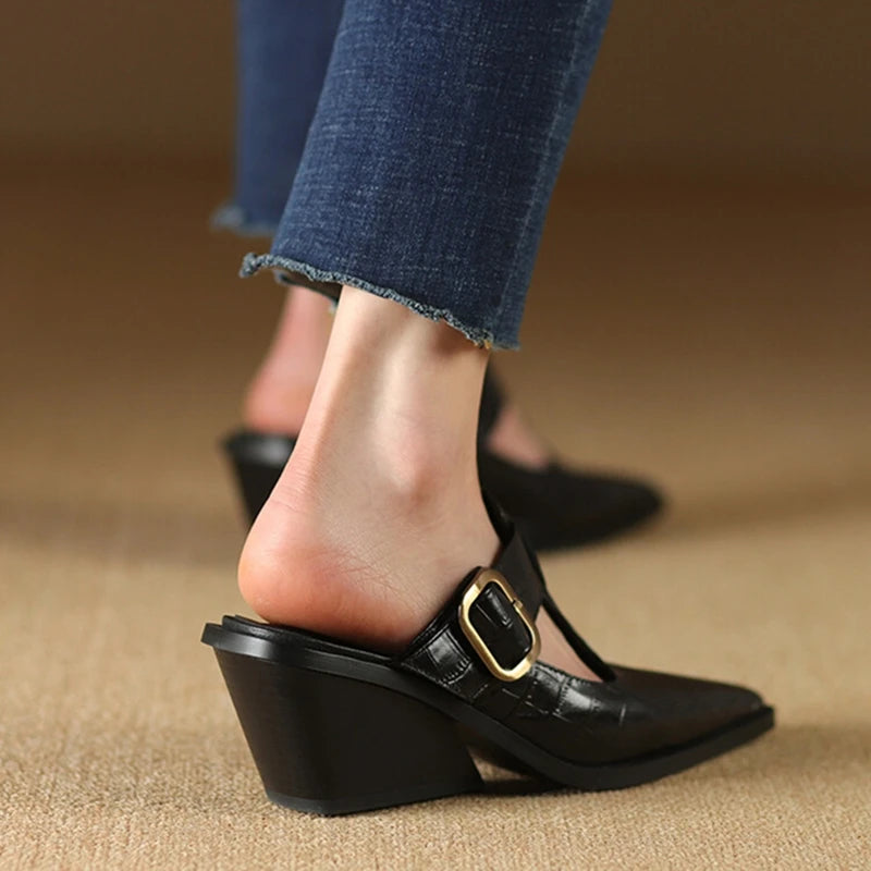 Ivanna | Vintage Strap Leather Mary Janes