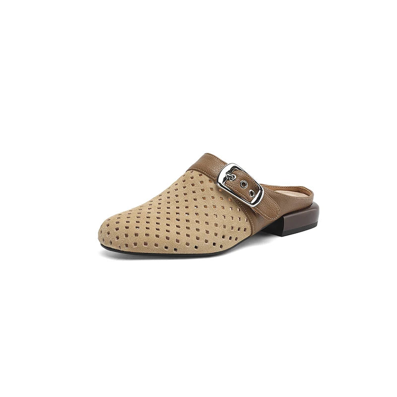 Veloria | Suede Leather Mules