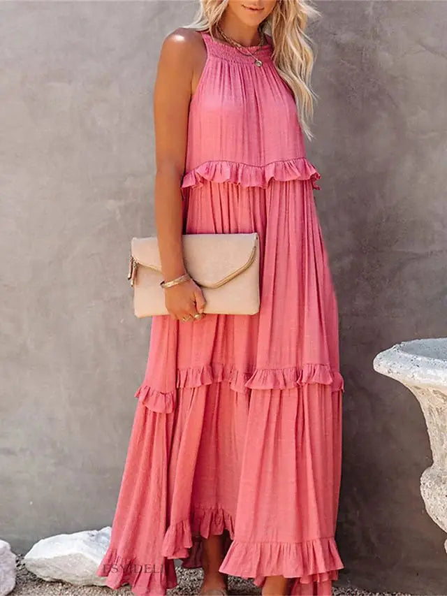 Capri Ruffle Maxi Dress