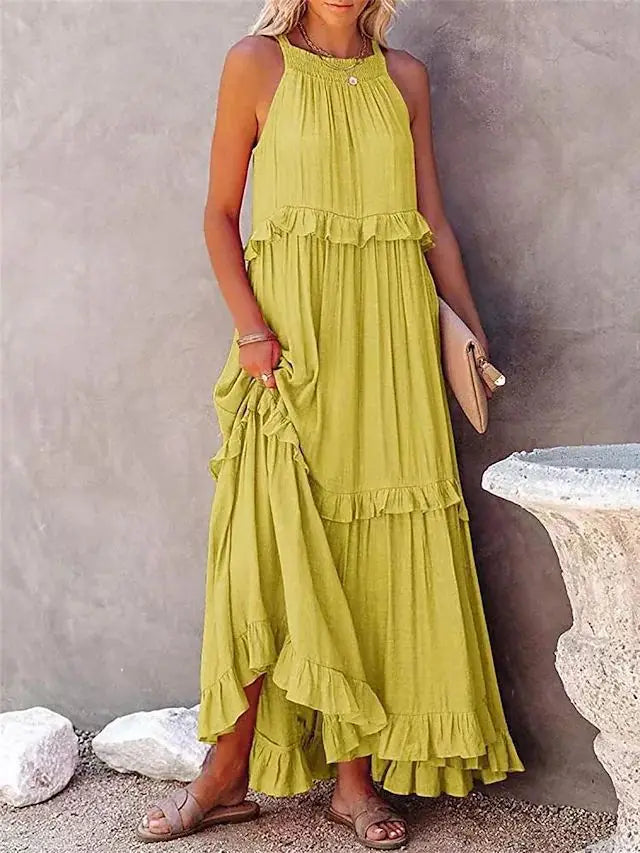 Capri Ruffle Maxi Dress