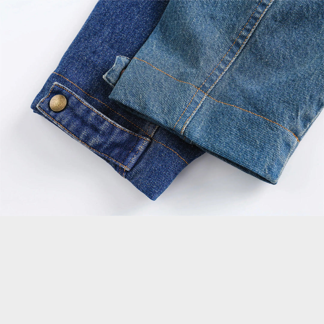 Patchwork Cargo Denim Jacket
