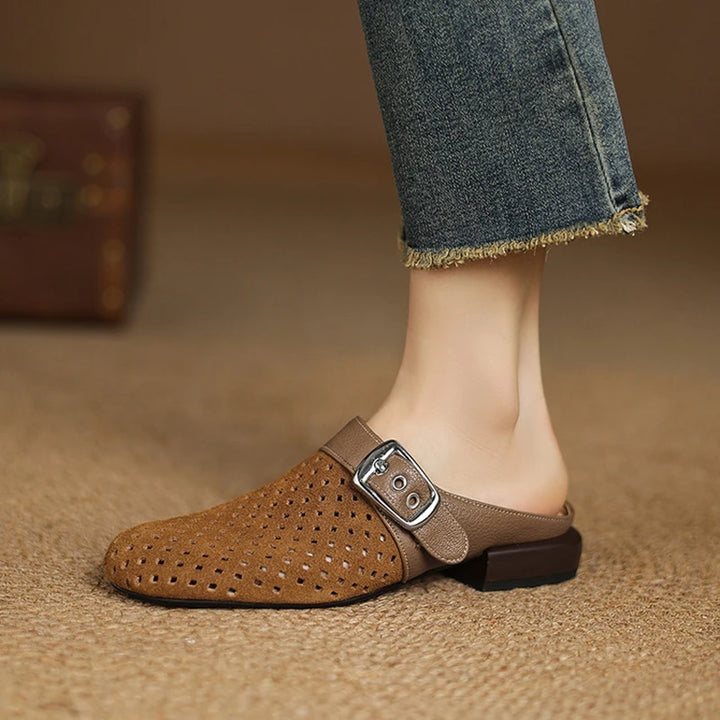 Veloria | Suede Leather Mules