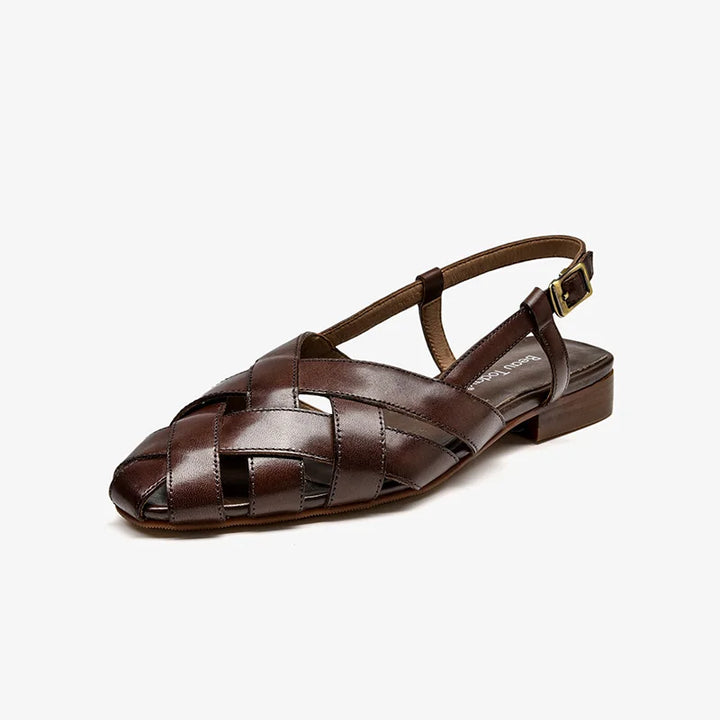 Lucia | Leather Low Heel Sandals