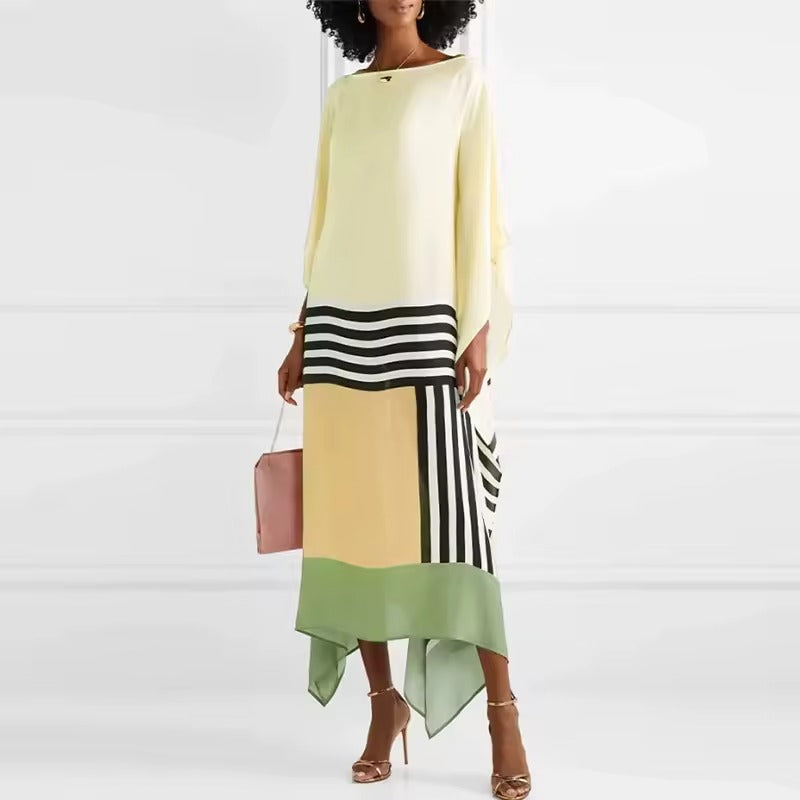Iria | Elegant Caftan with Geometric Print