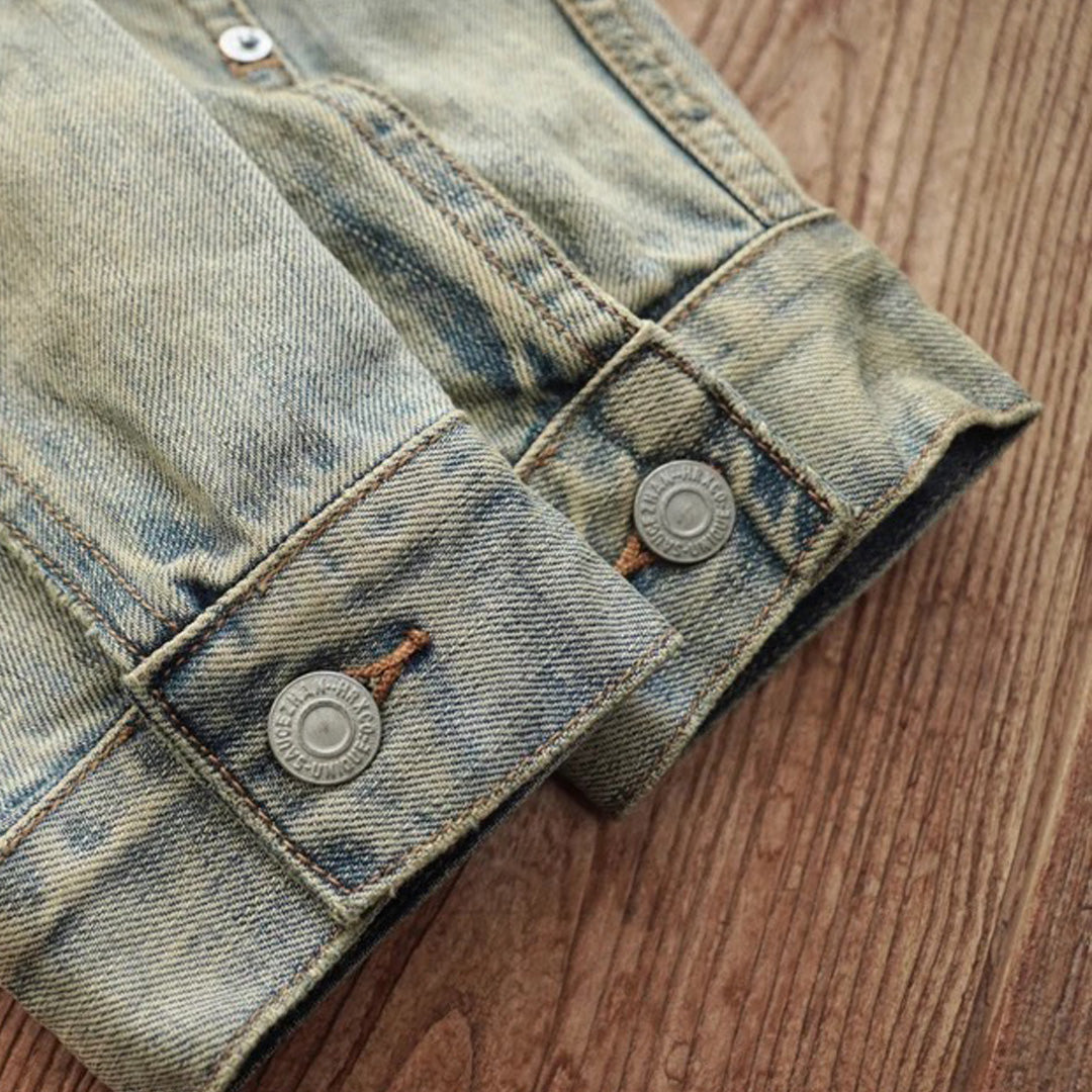 Patchwork Cargo Denim Jacket