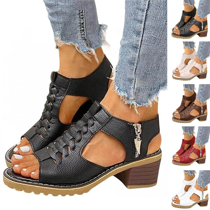 Noemi | Vintage Double-Strap Leather Sandals