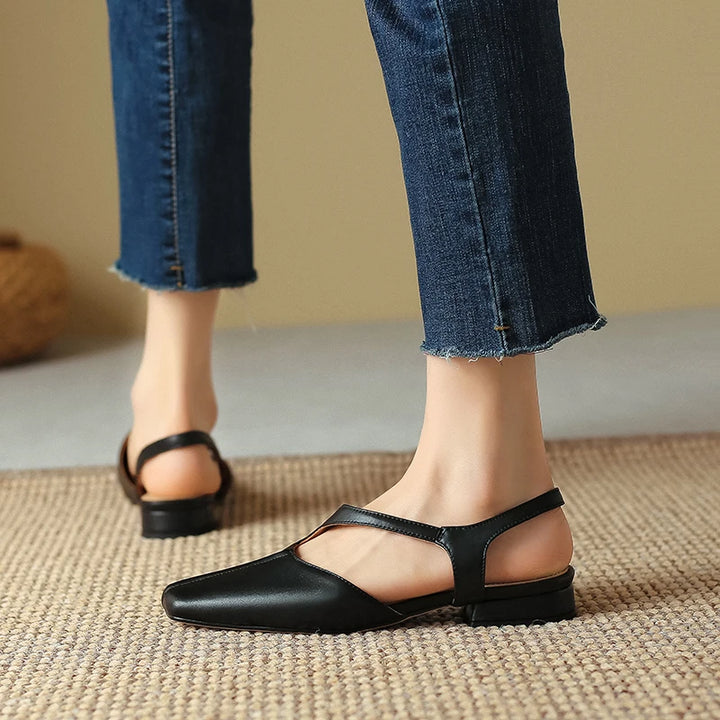 Ameliora | Low-Heel Leather Sandals