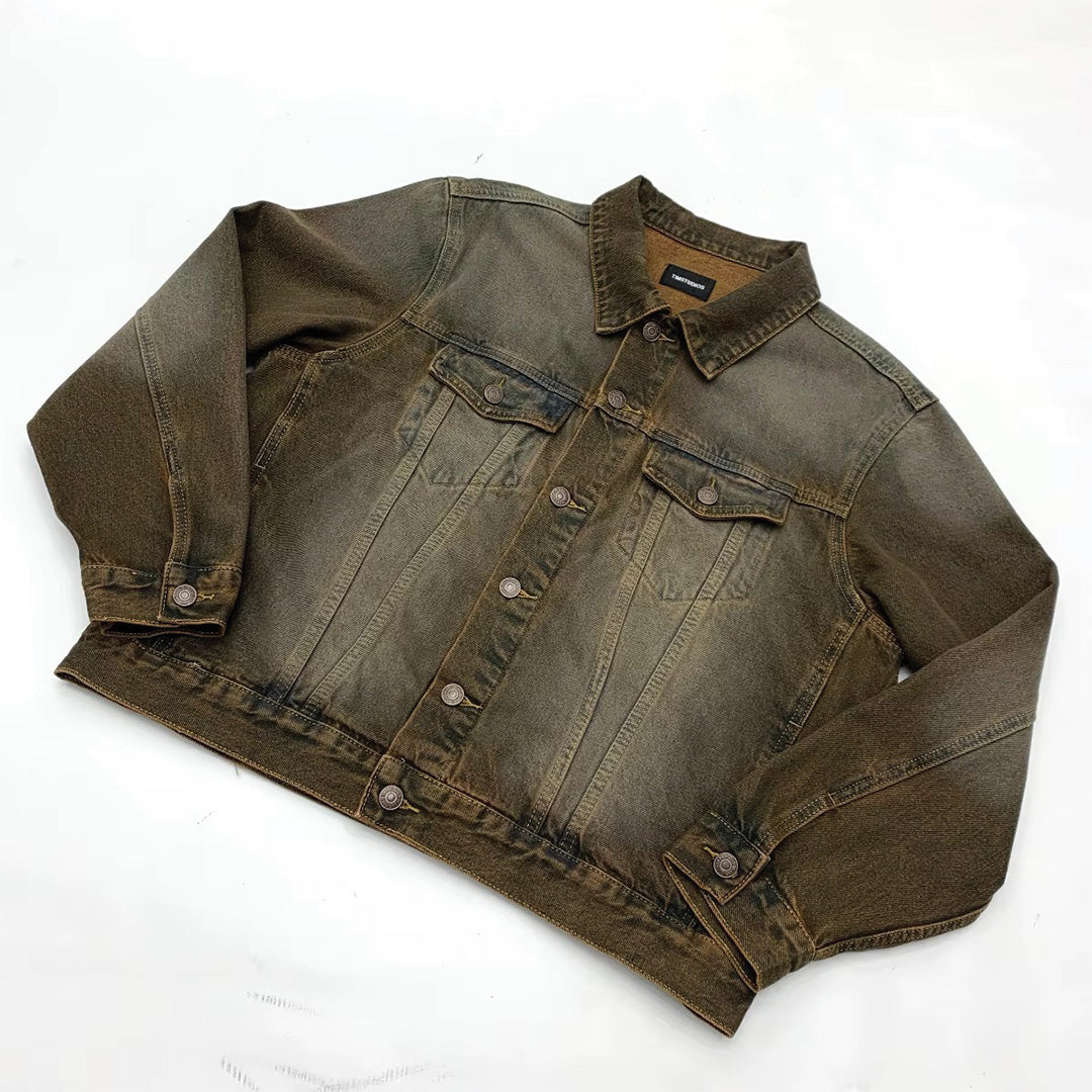 Patchwork Cargo Denim Jacket