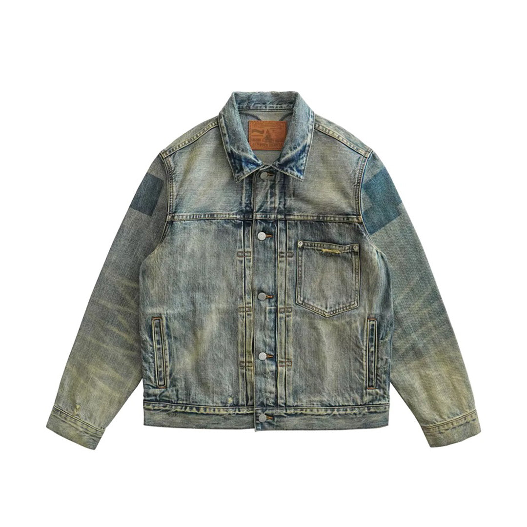Patchwork Cargo Denim Jacket