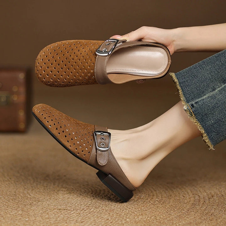 Veloria | Suede Leather Mules