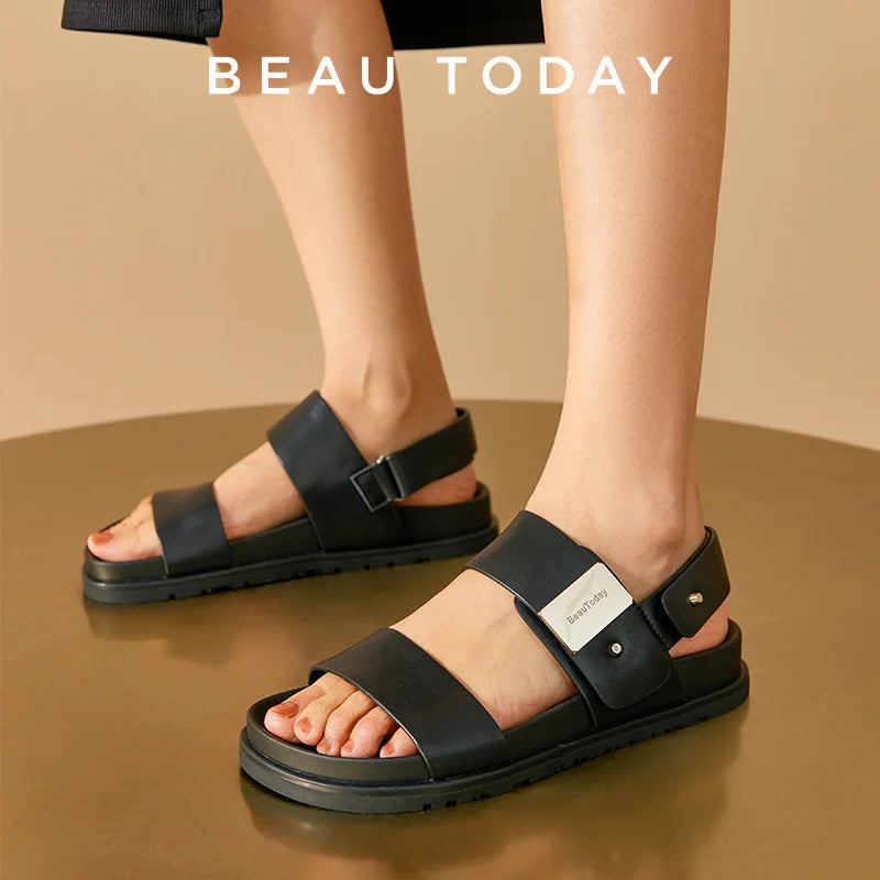 Elara | Leather Strap Sandals