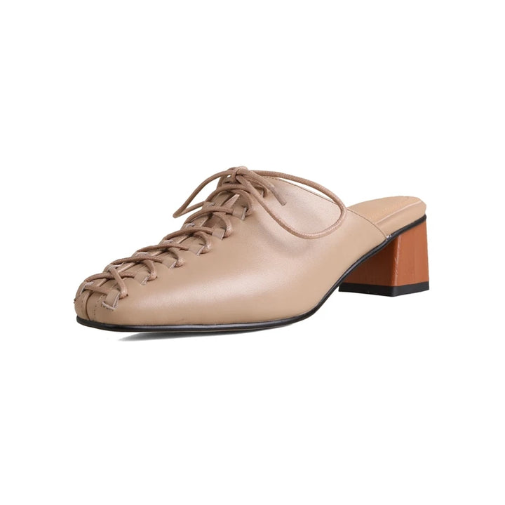 Amara | Vintage Leather Mule Slippers