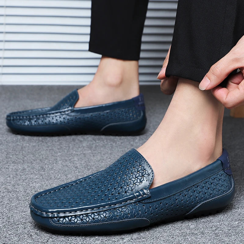 Urban Vogue™ Venezia Pebbled Leather Loafers