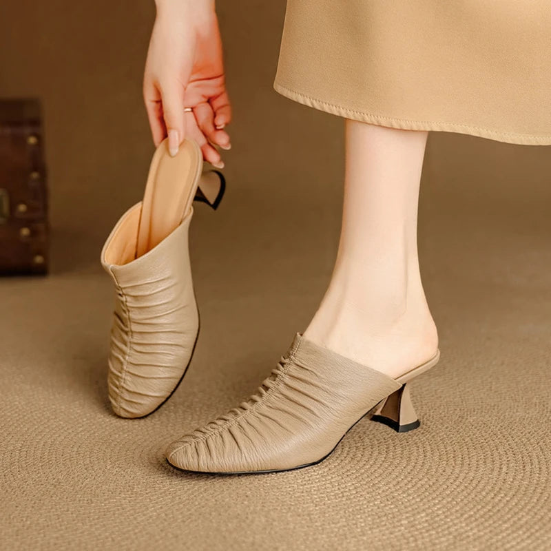 Serivelle | Leather Thin Heels