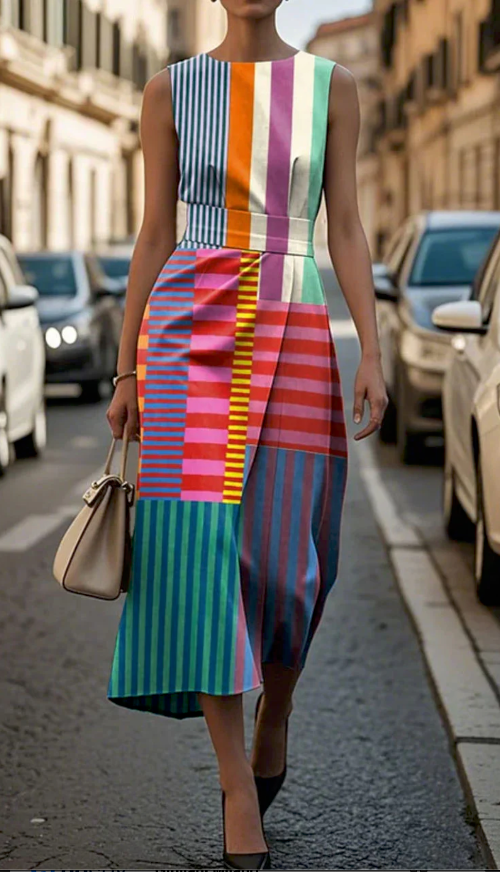 Tiffany – Printed Sleeveless Dress