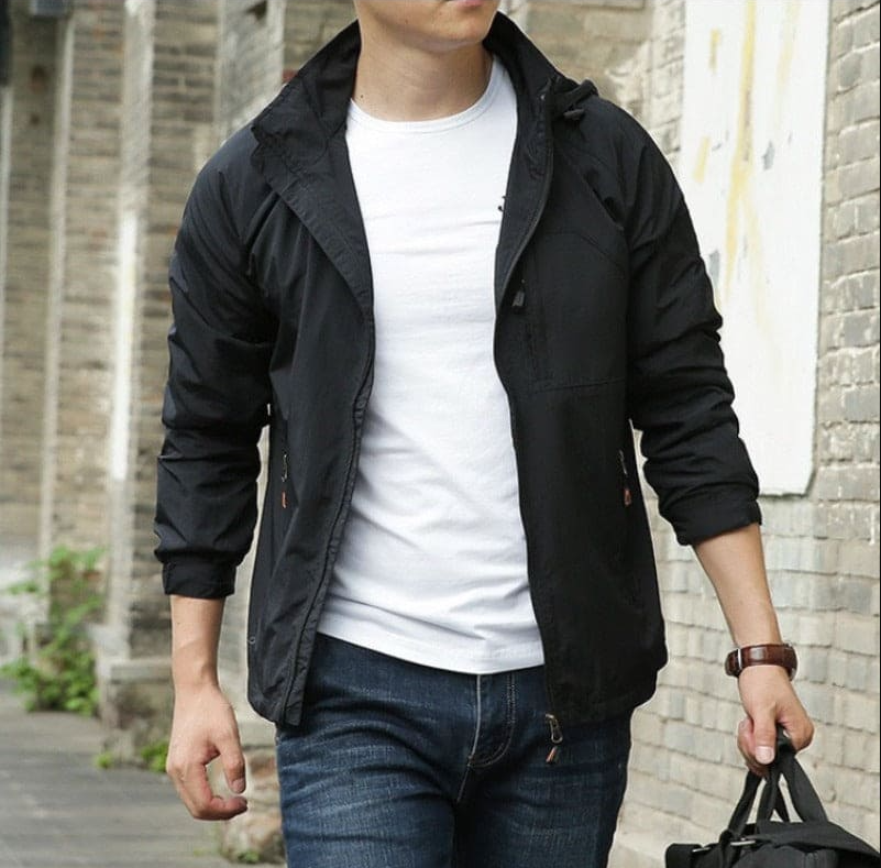 Men's Hooded Jacket with Zipper