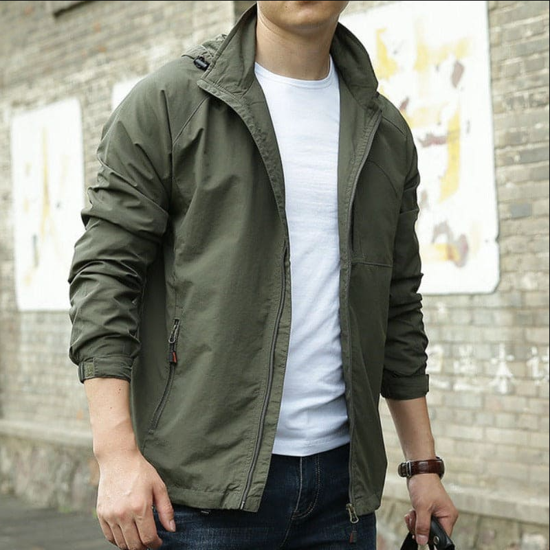Men's Hooded Jacket with Zipper