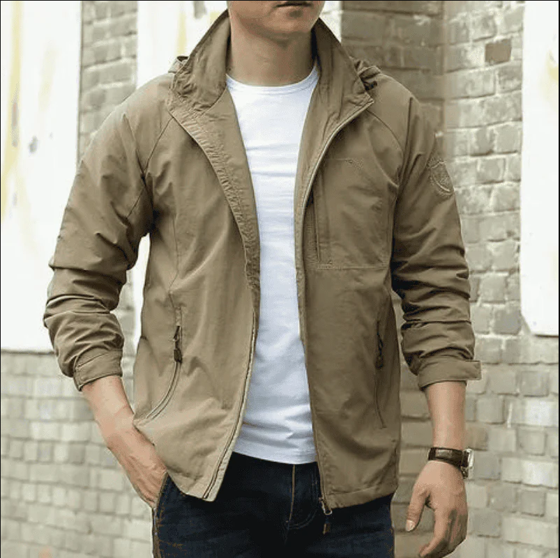 Men's Hooded Jacket with Zipper