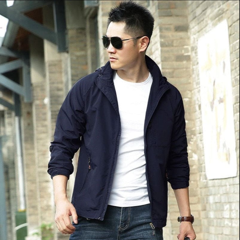 Men's Hooded Jacket with Zipper
