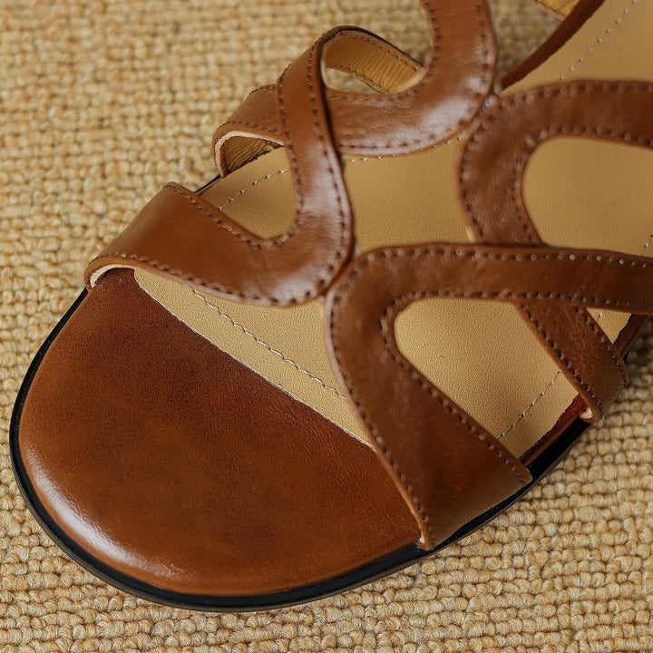 Serena | Square-Toe Buckled Leather Mary Janes