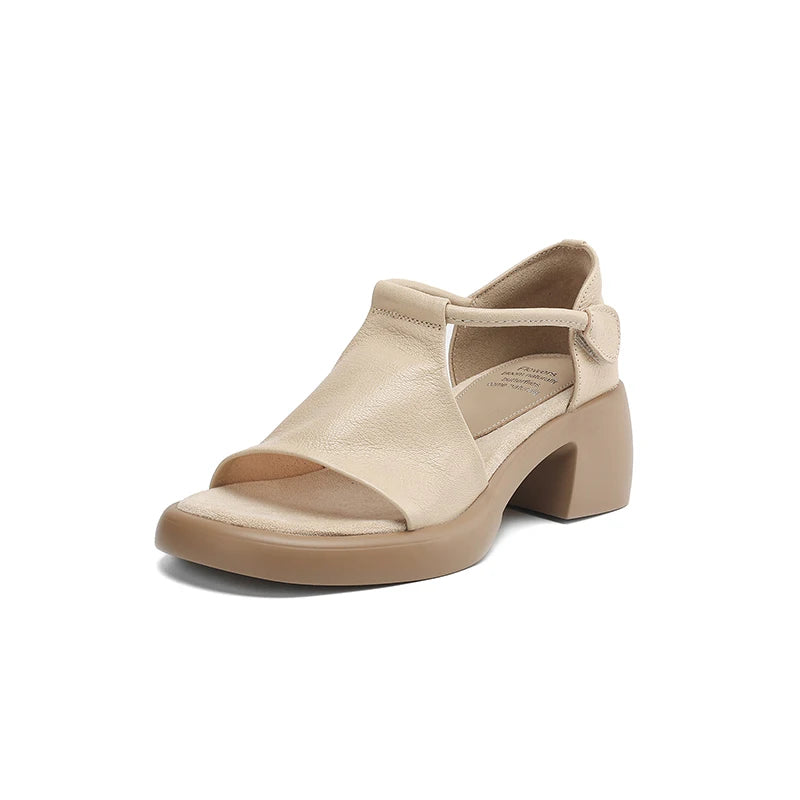 Lucetta | Vintage Cross-Strap Leather Sandals