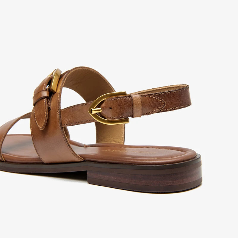 Adrielle | Classic Strap Leather Sandals