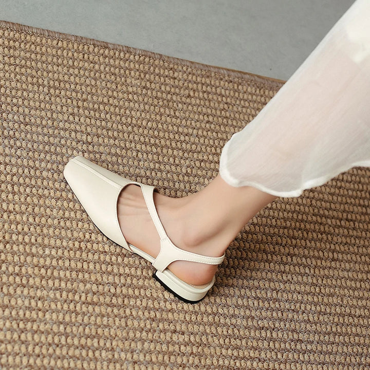 Ameliora | Low-Heel Leather Sandals