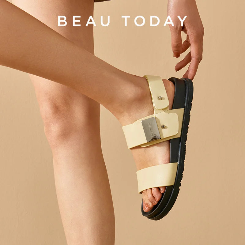 Elara | Leather Strap Sandals