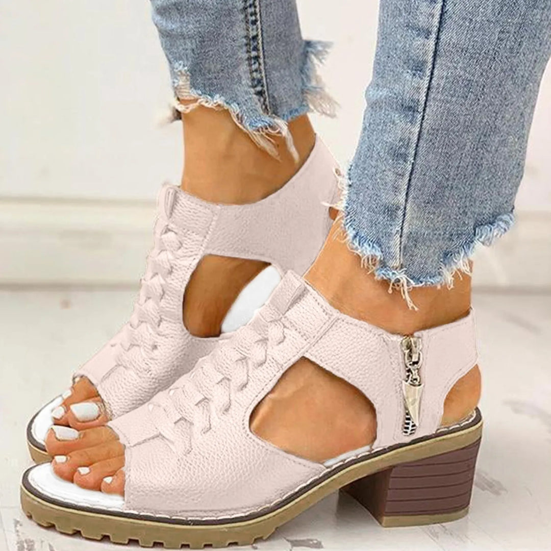 Noemi | Vintage Double-Strap Leather Sandals