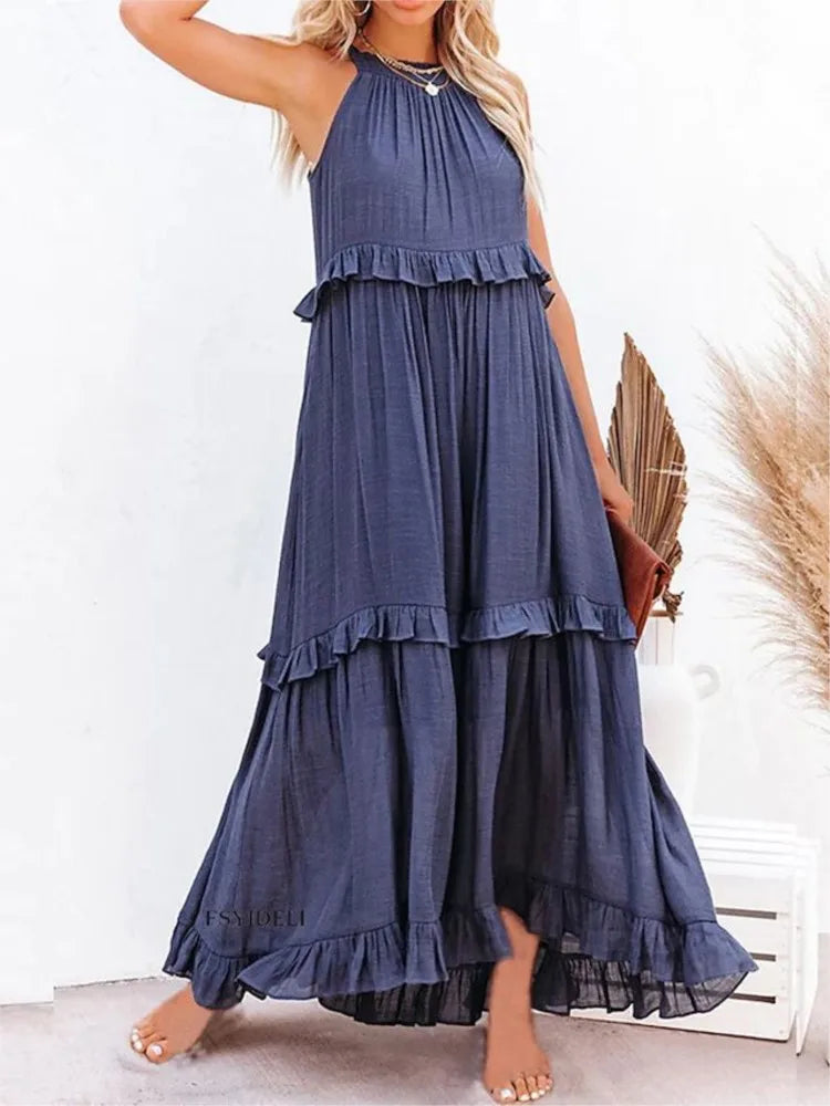 Capri Ruffle Maxi Dress