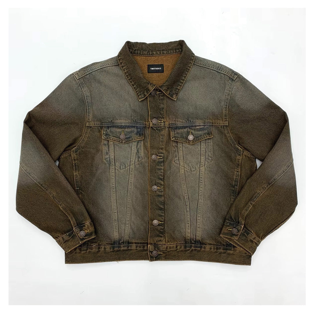 Patchwork Cargo Denim Jacket