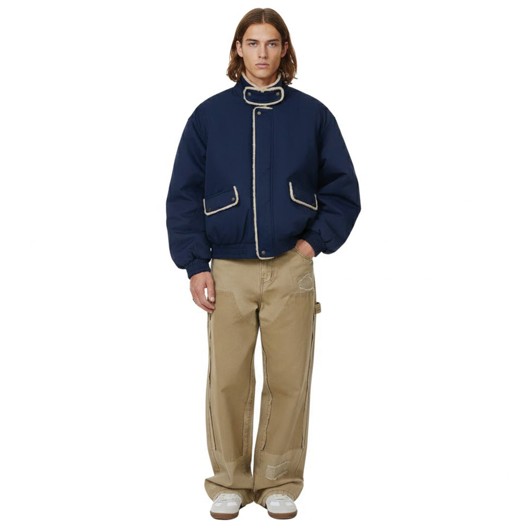 Patchwork Cargo Denim Jacket