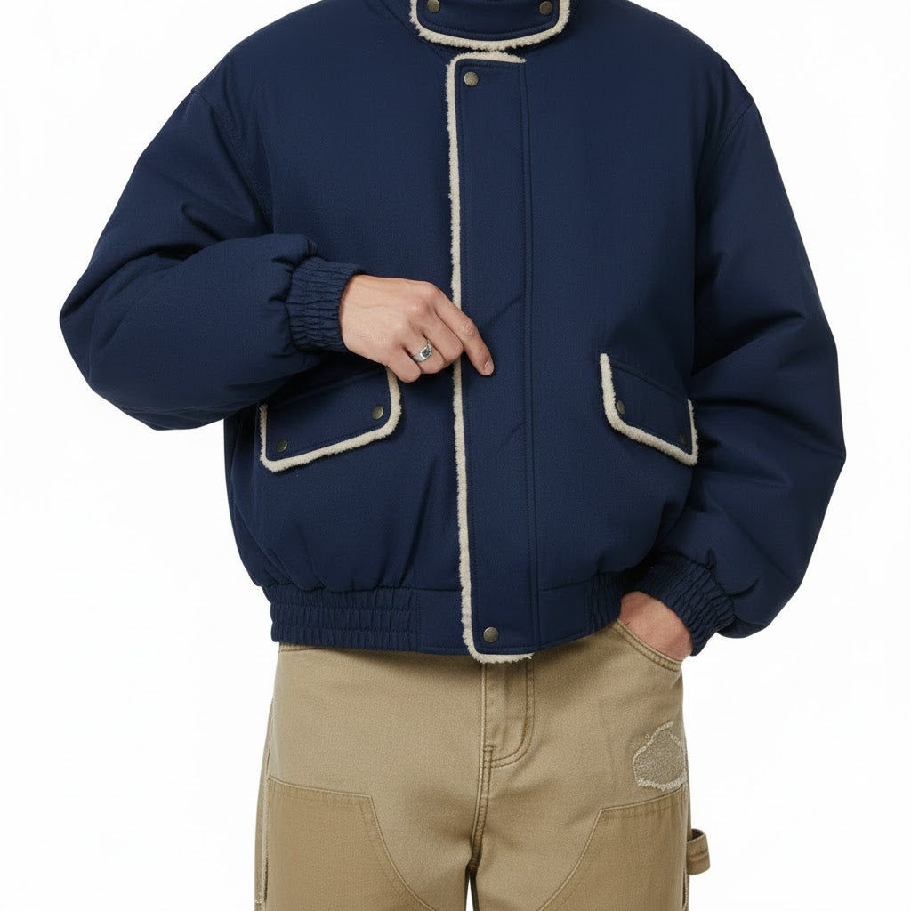 Patchwork Cargo Denim Jacket