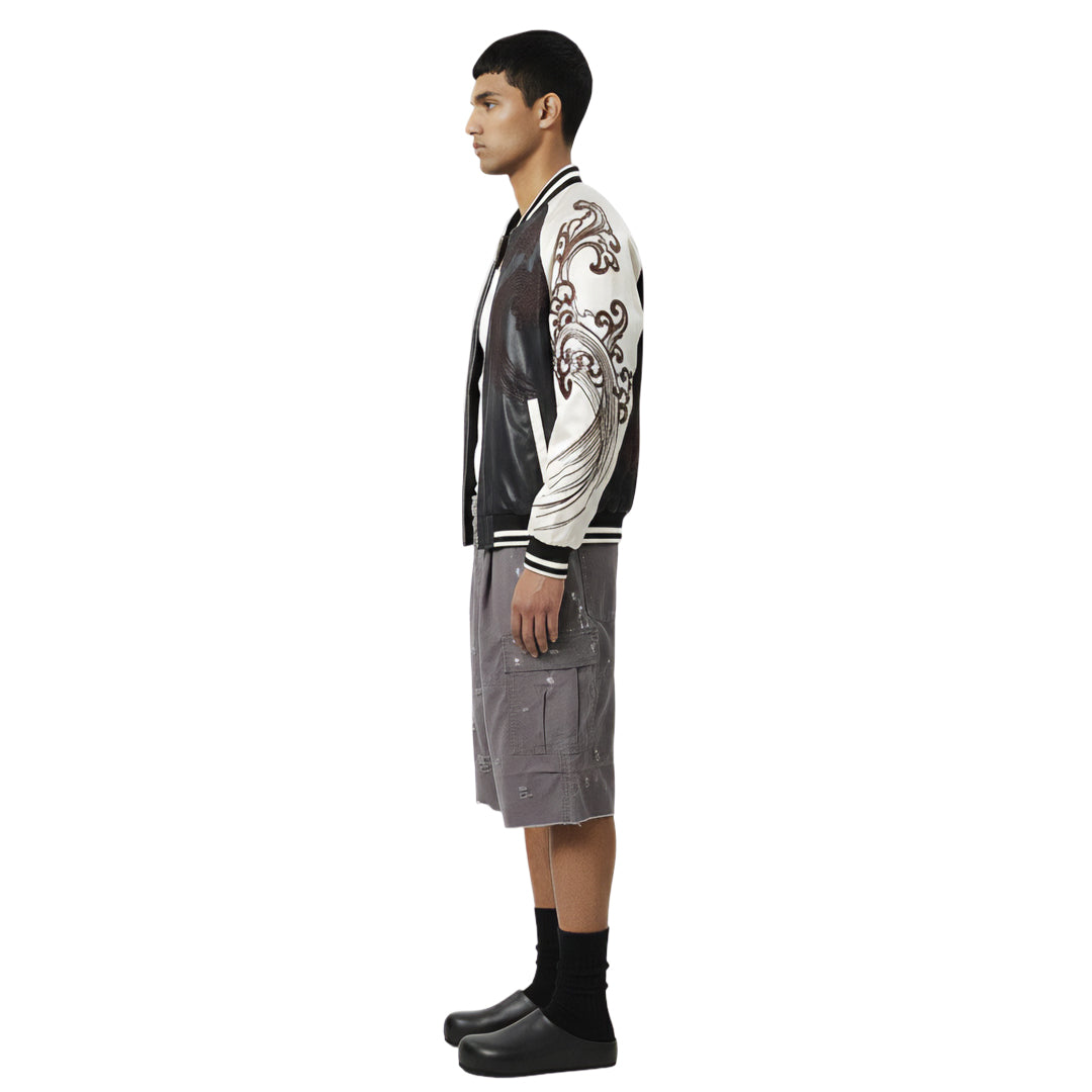 Patchwork Cargo Denim Jacket