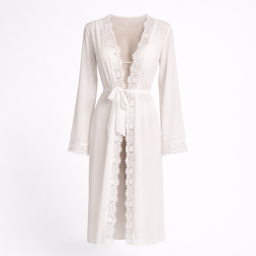Women’s White Getting Ready Robe - Bridal