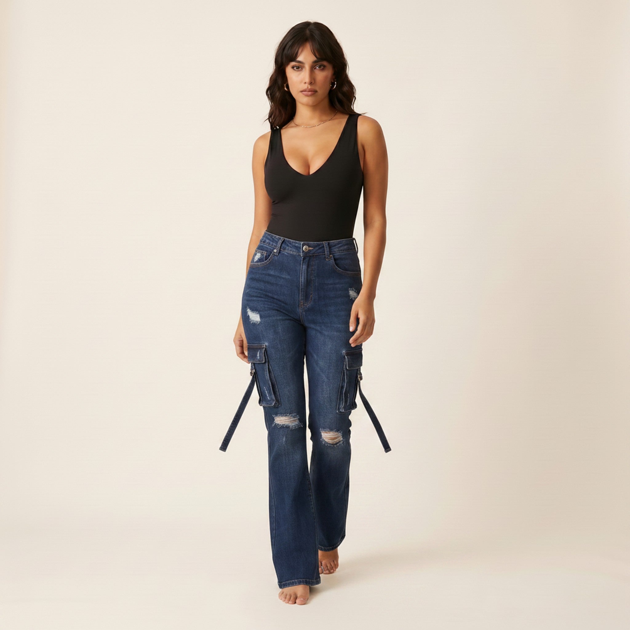 Lux | Women's High-Waist Flared Jeans - view 4