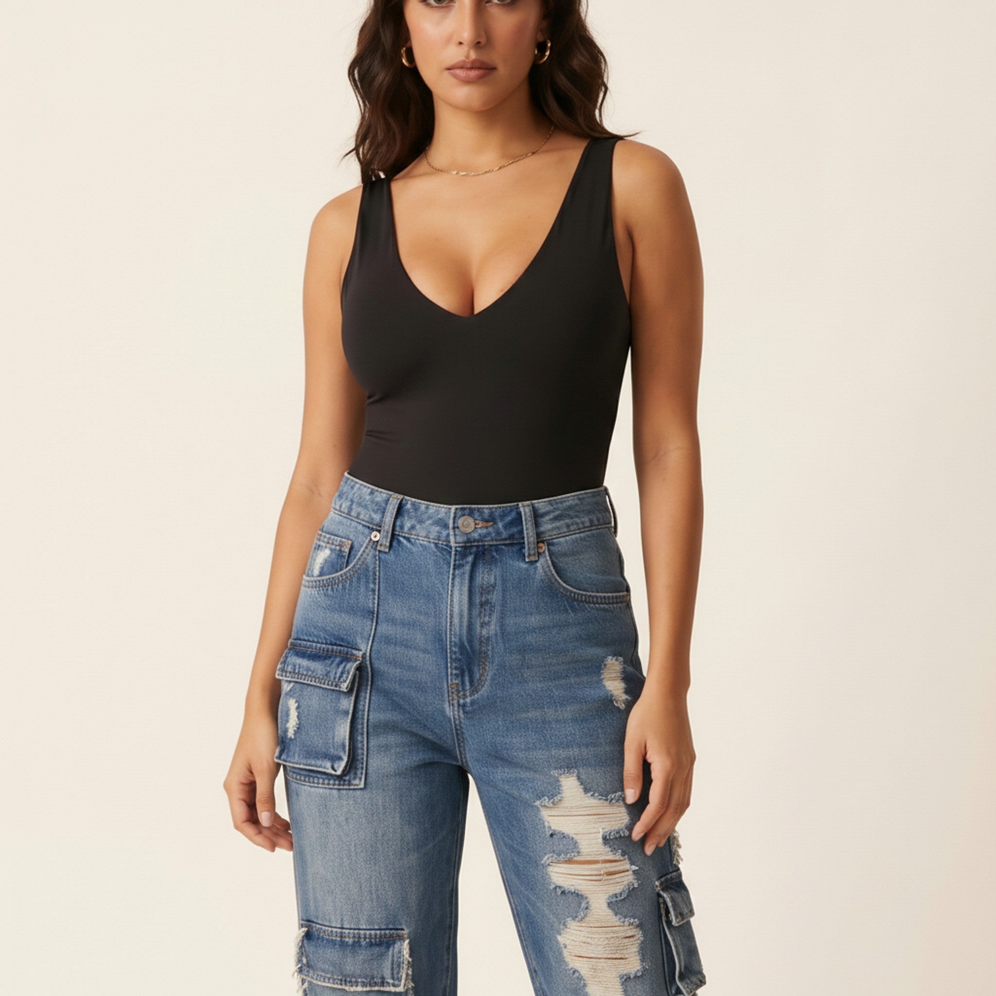 Rebel | Women's Low-Rise Baggy Jeans - view 3