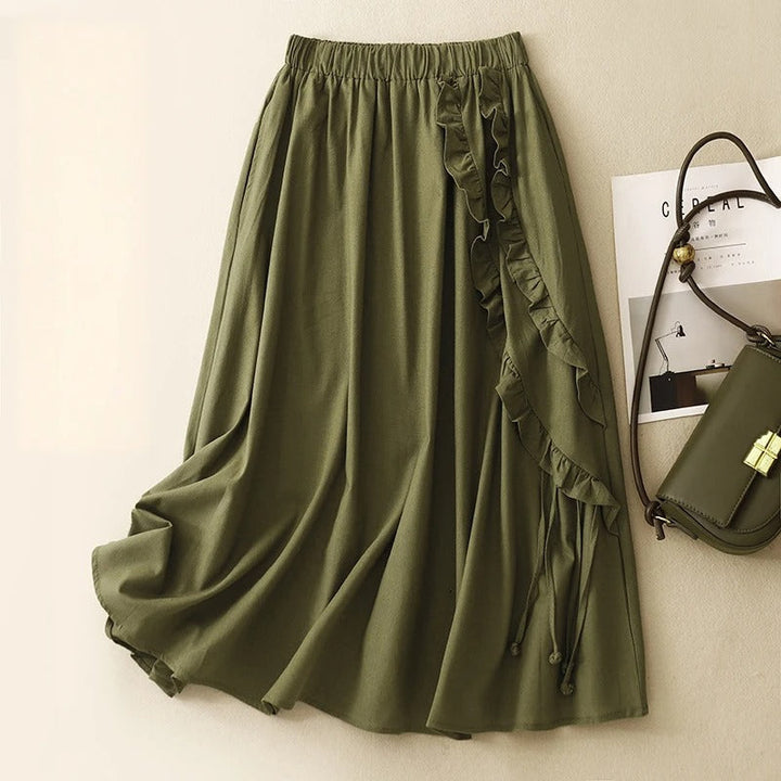 Melissa Linen Ruffle Skirt
