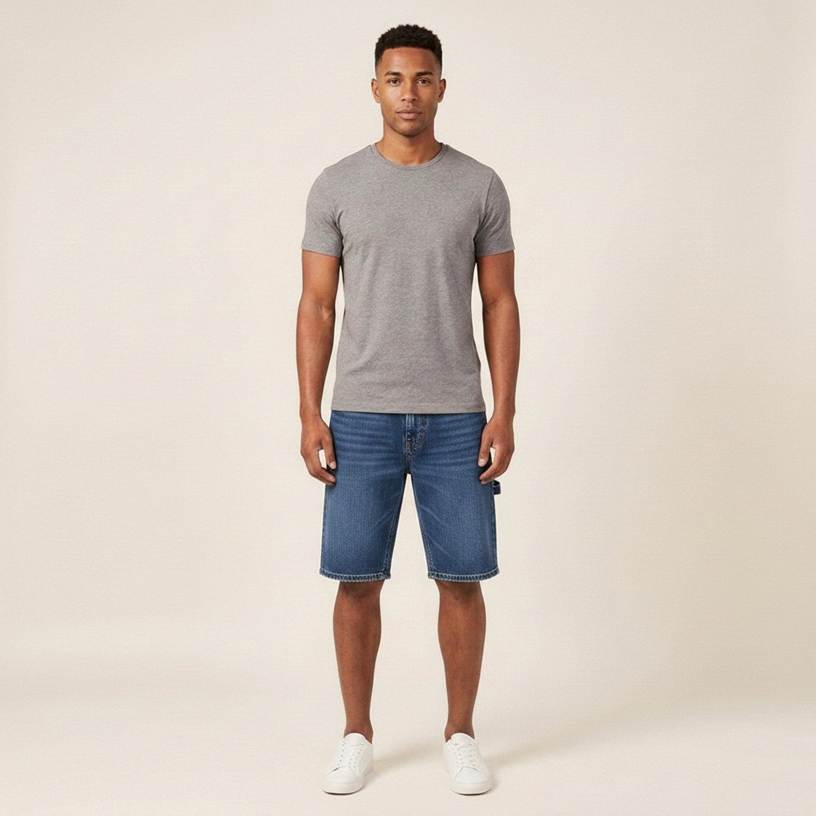 Coast | Men's Denim Carpenter Shorts - Mid Blue