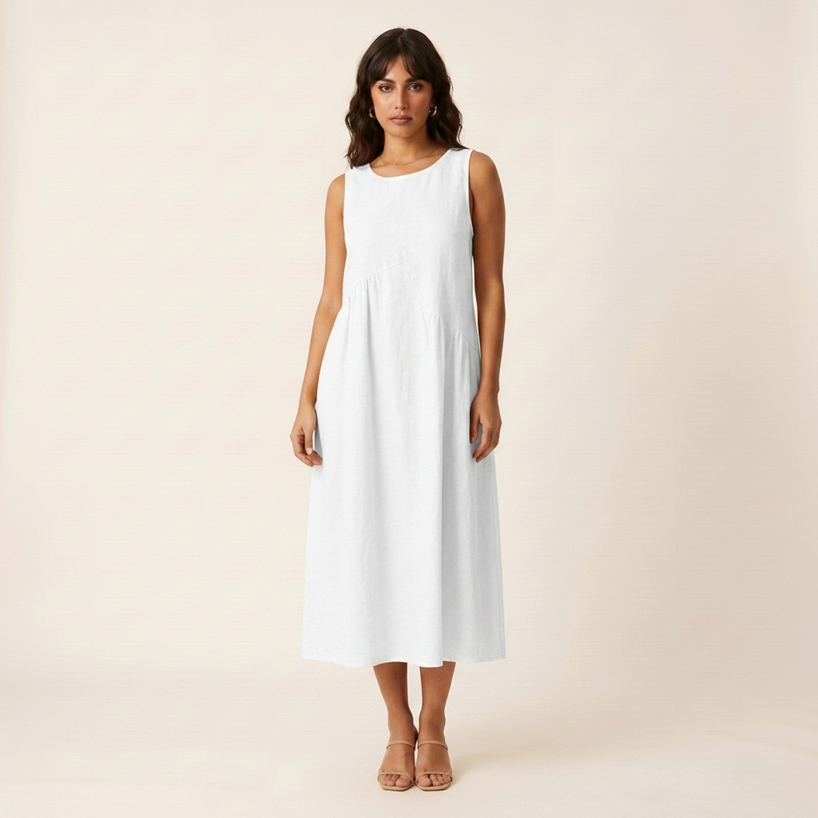 Aria | Women's Smocked Sundress - White