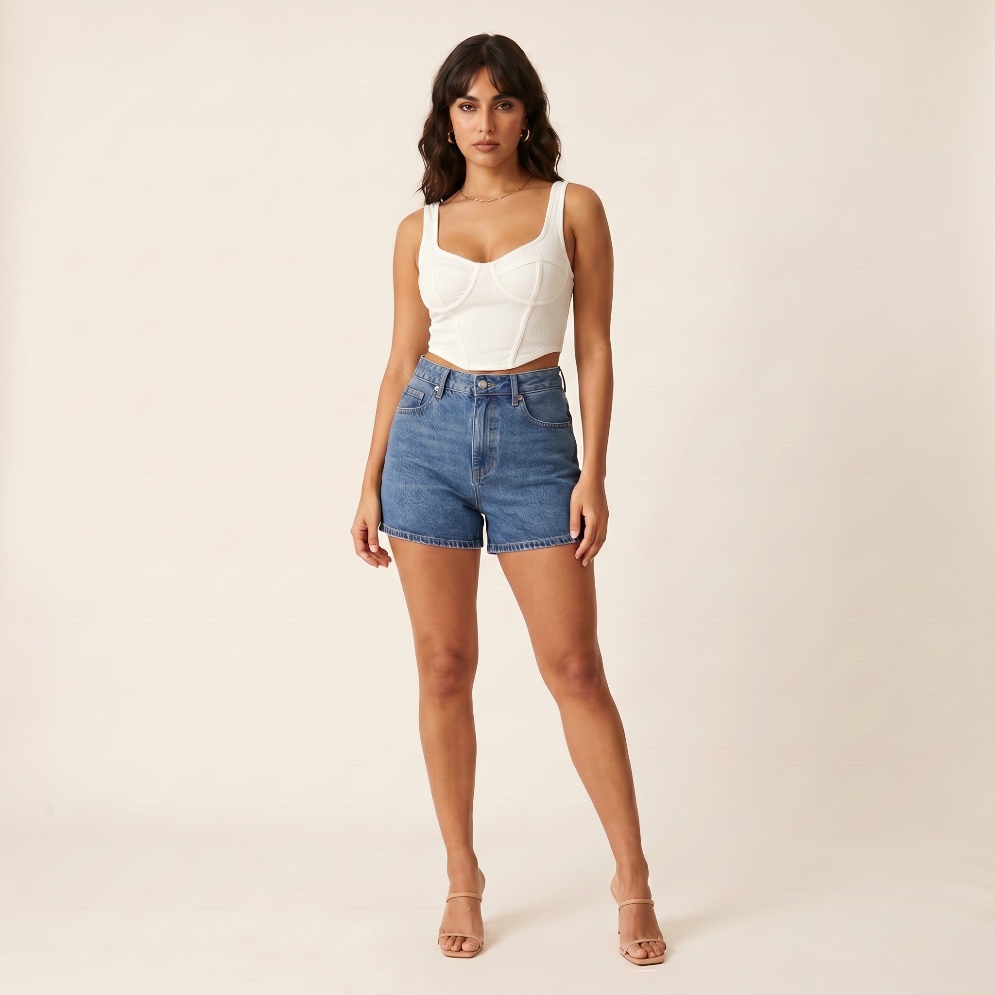 Kit | Women's Ribbed Tank Top - White
