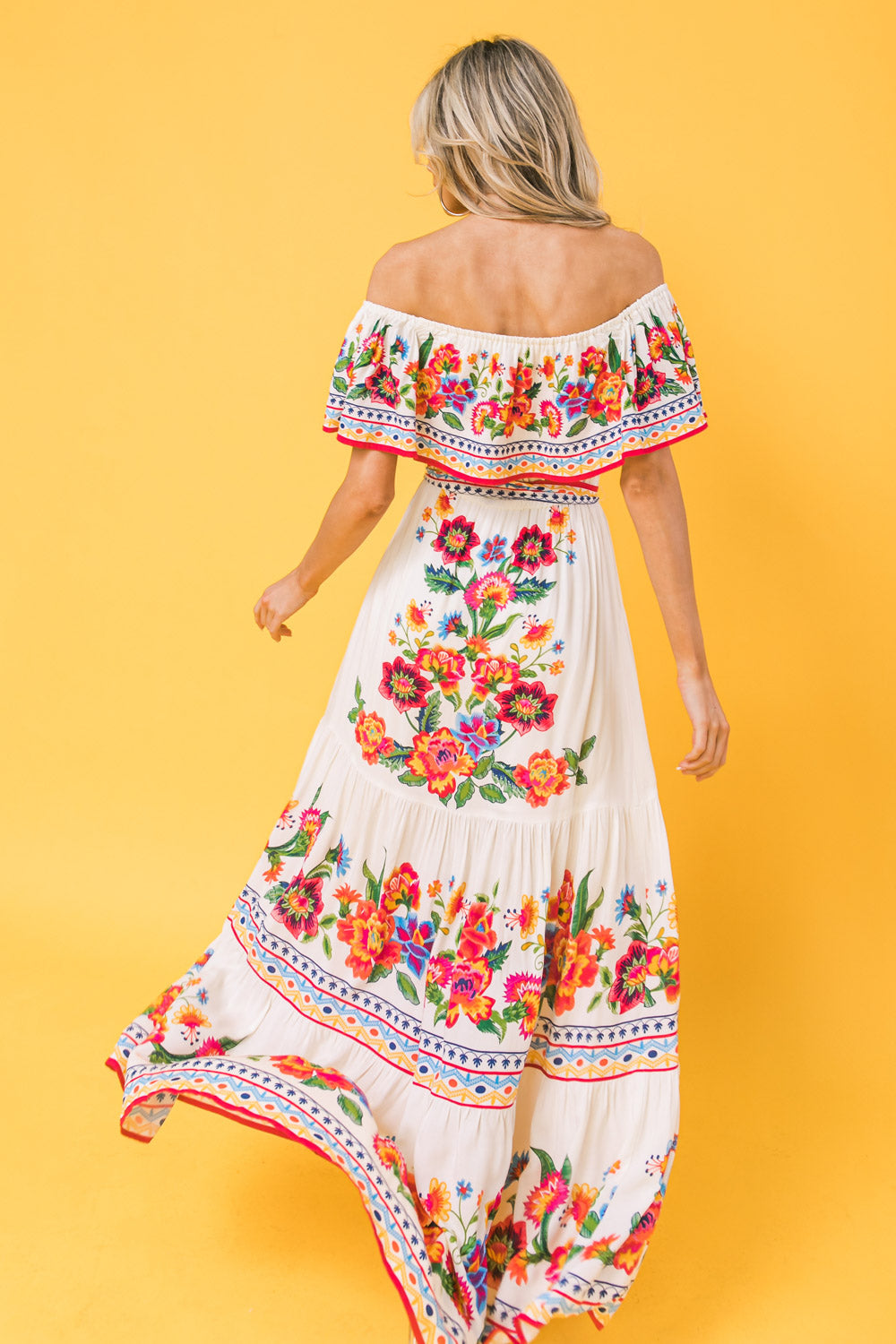 Poetic Love Print Maxi Dress