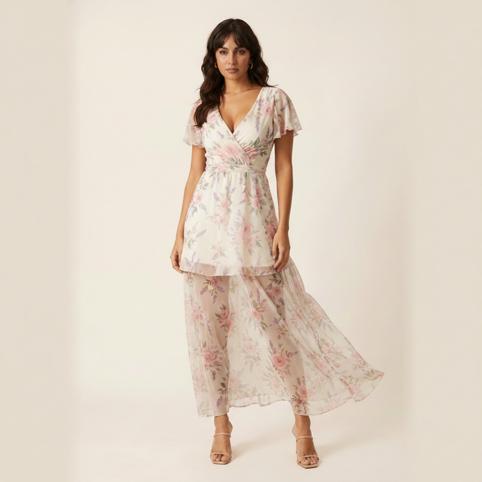 Bloom | Women's Floral Chiffon Maxi Dress - Movement