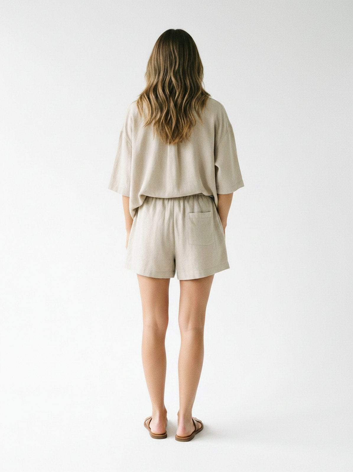 "Cabana" Linen Shirt & Shorts Set