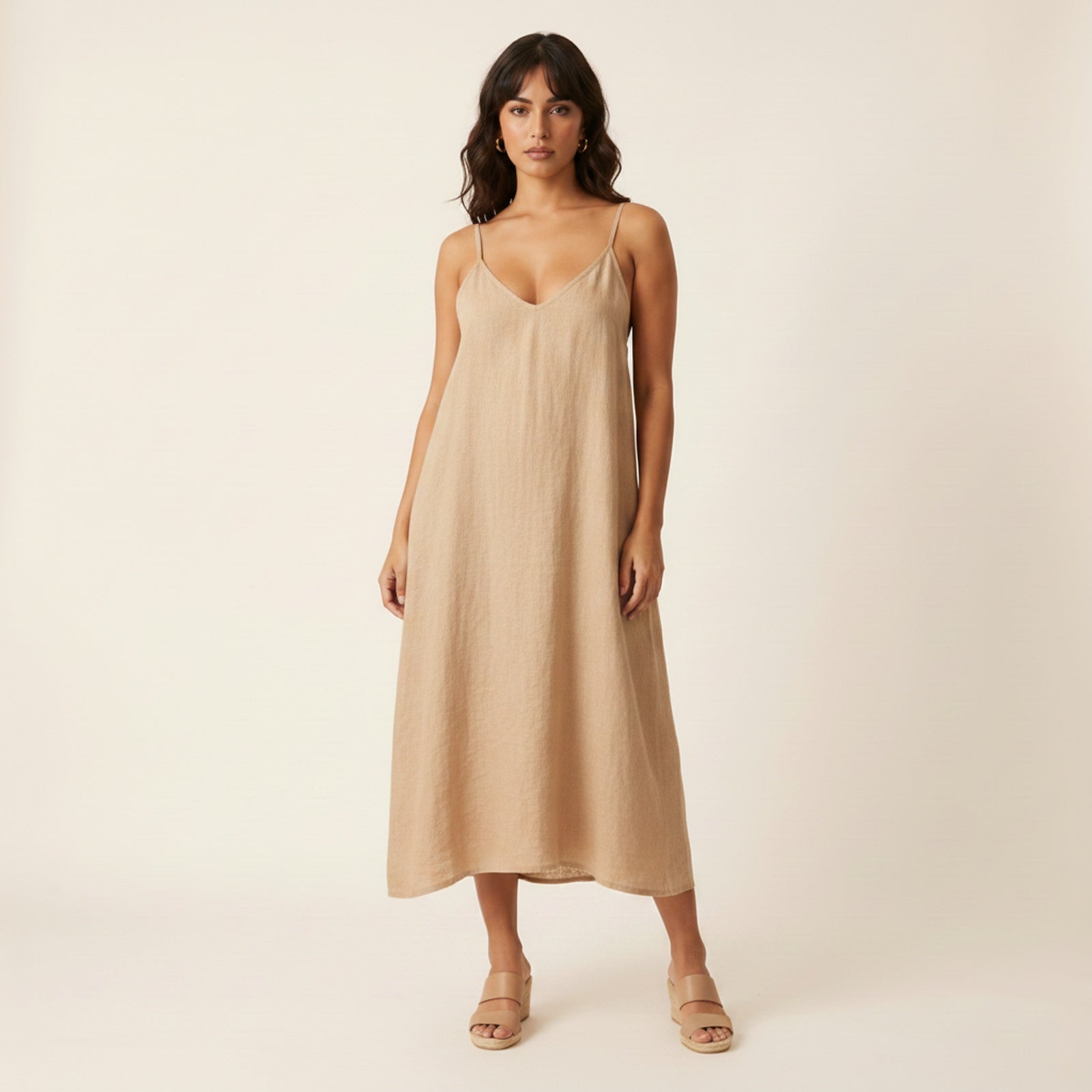 Capri | Women's Linen Summer Dress - Hero Front