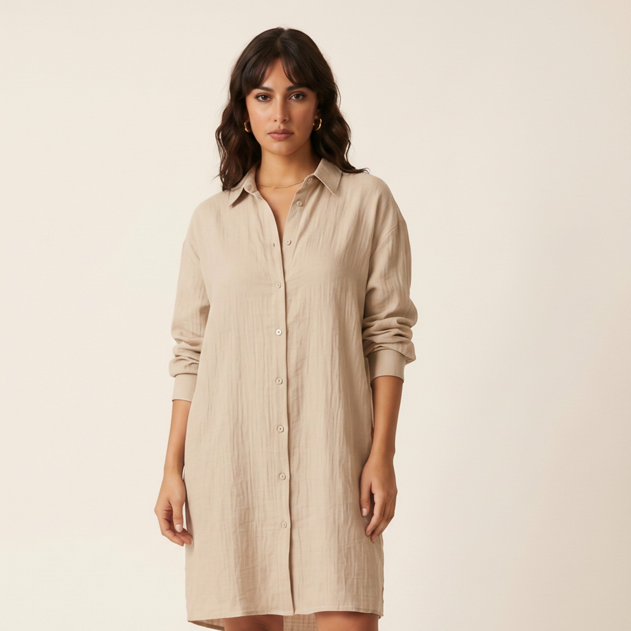 Juni | Women's Linen Shirt Dress - view 3