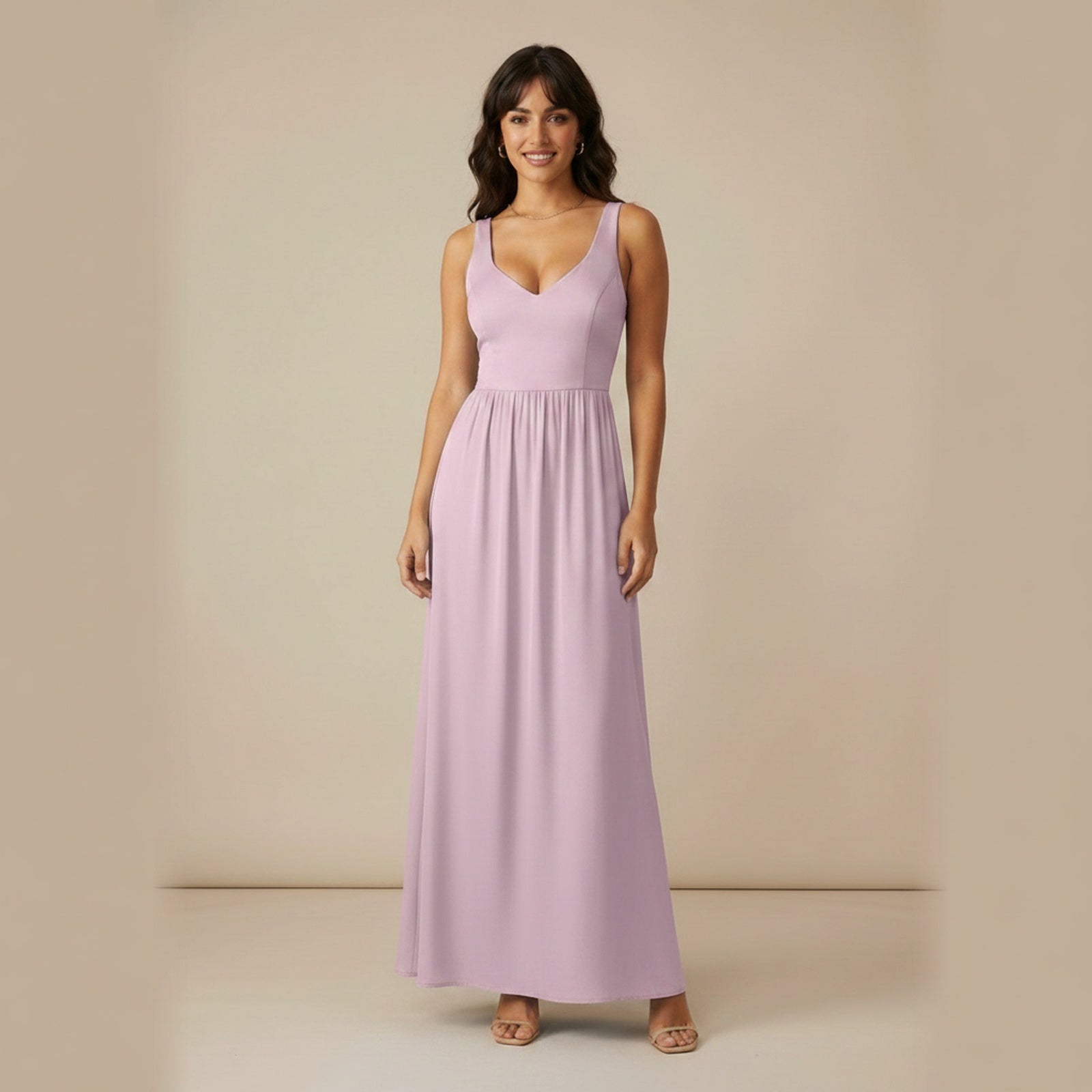 Cloud Nine Smocked Waist Maxi Dress - Lilac